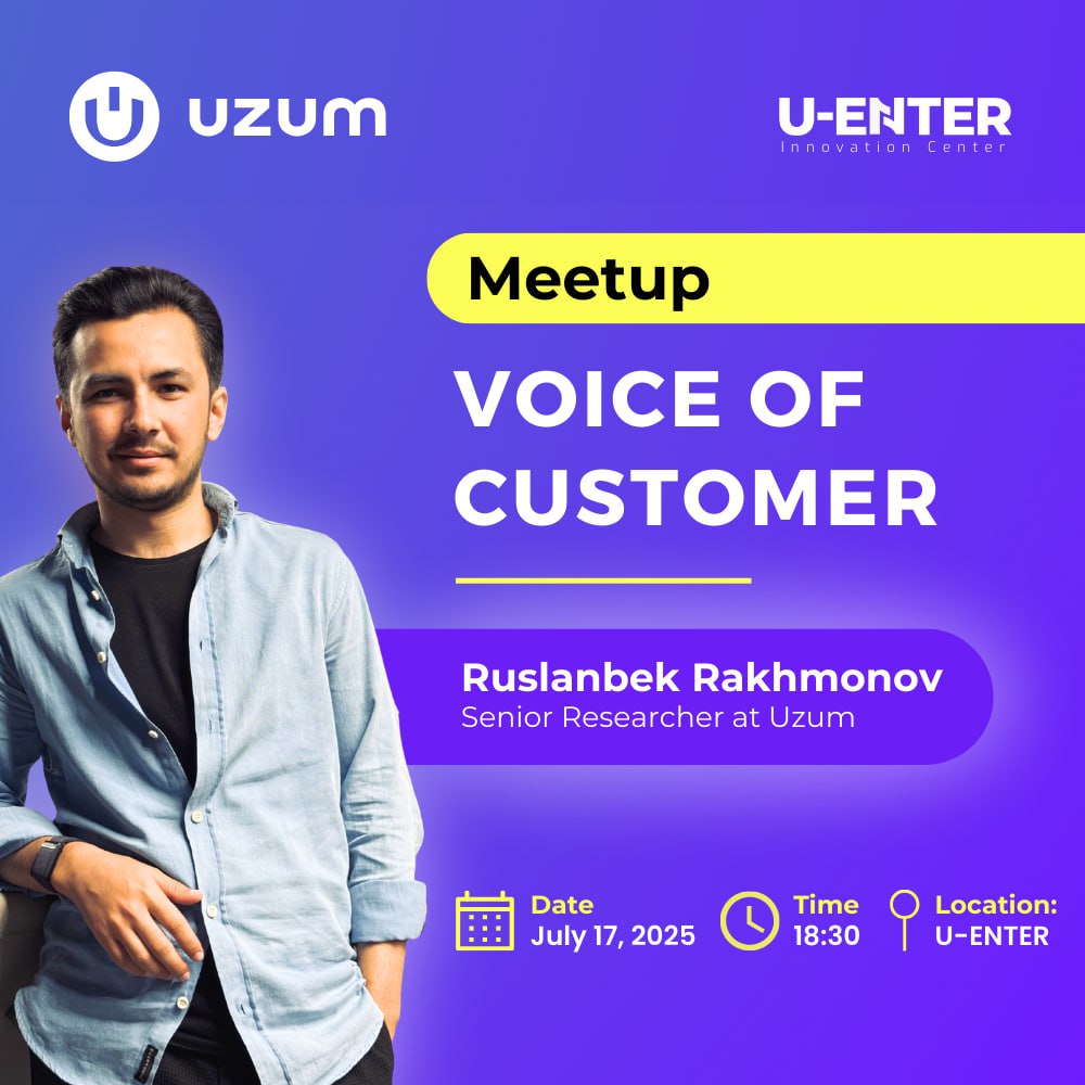 Uzum ekotizimidagi  tadqiqotlar bo'yicha yetakchi mutaxassis Ruslanbek Rahmonov bilan meetup