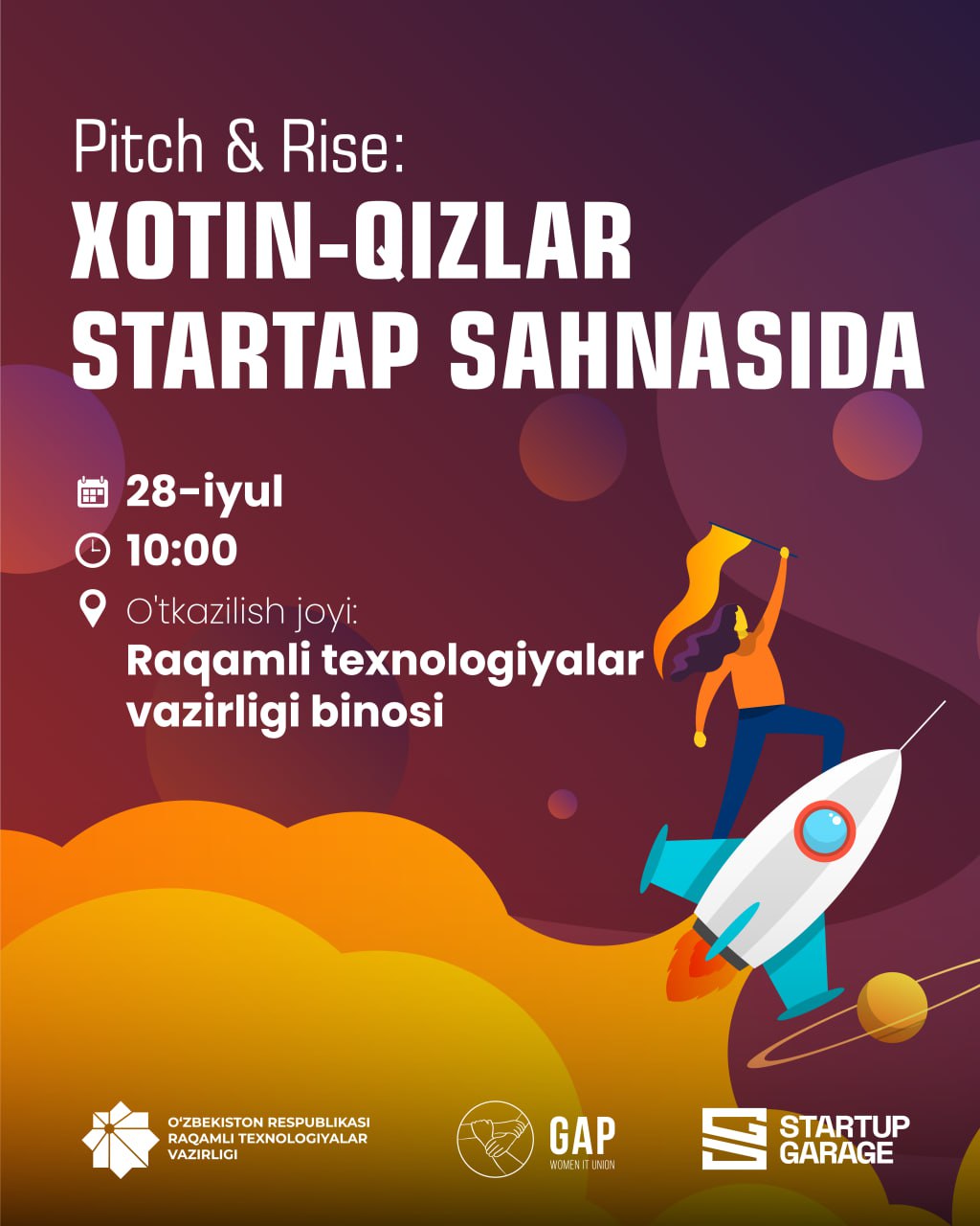 Pitch & Rise: Xotin-qizlar startap sahnasida