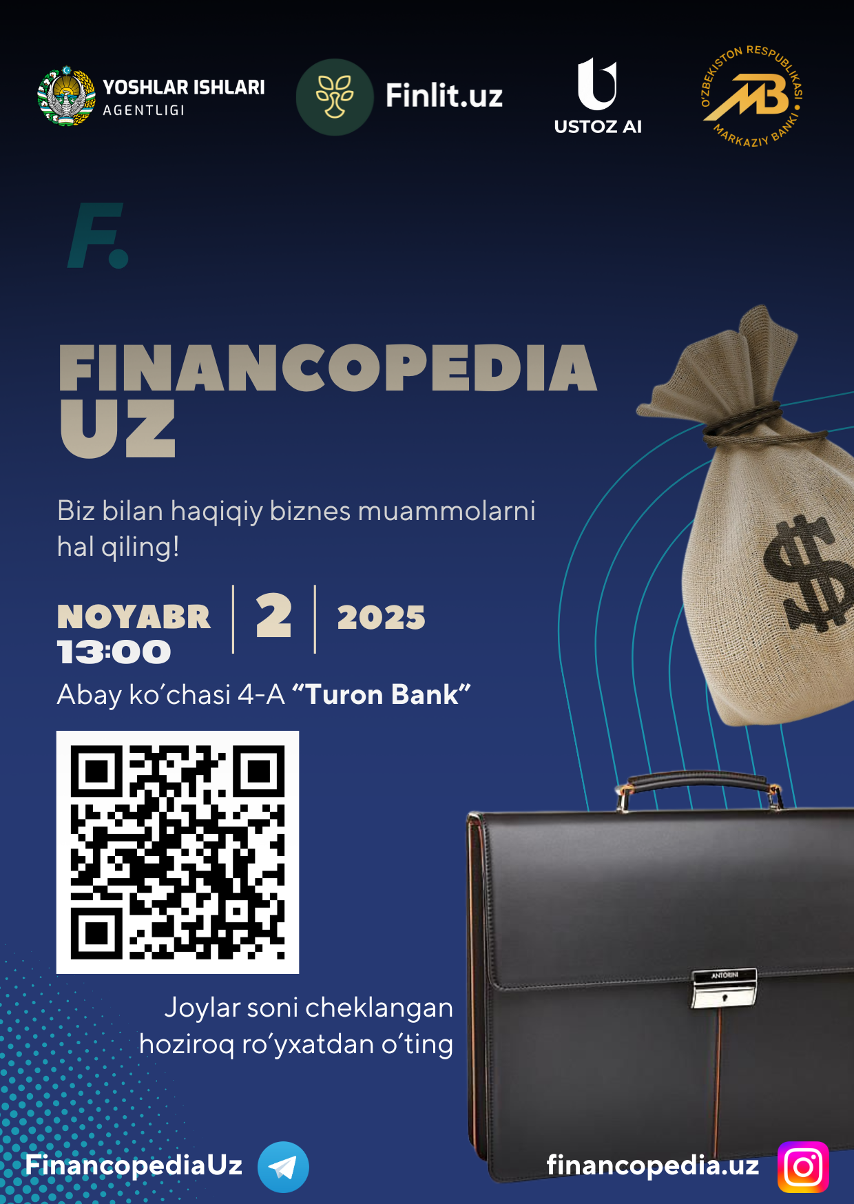 Financopedia va Finlit Biznes Case o'tkazmoqda