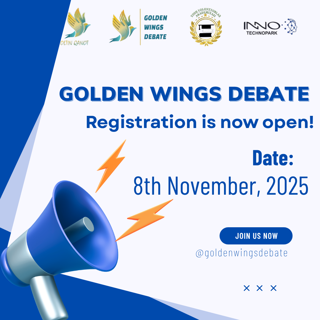 Golden Wings Debate invites you to join free debate session in Tashkent!