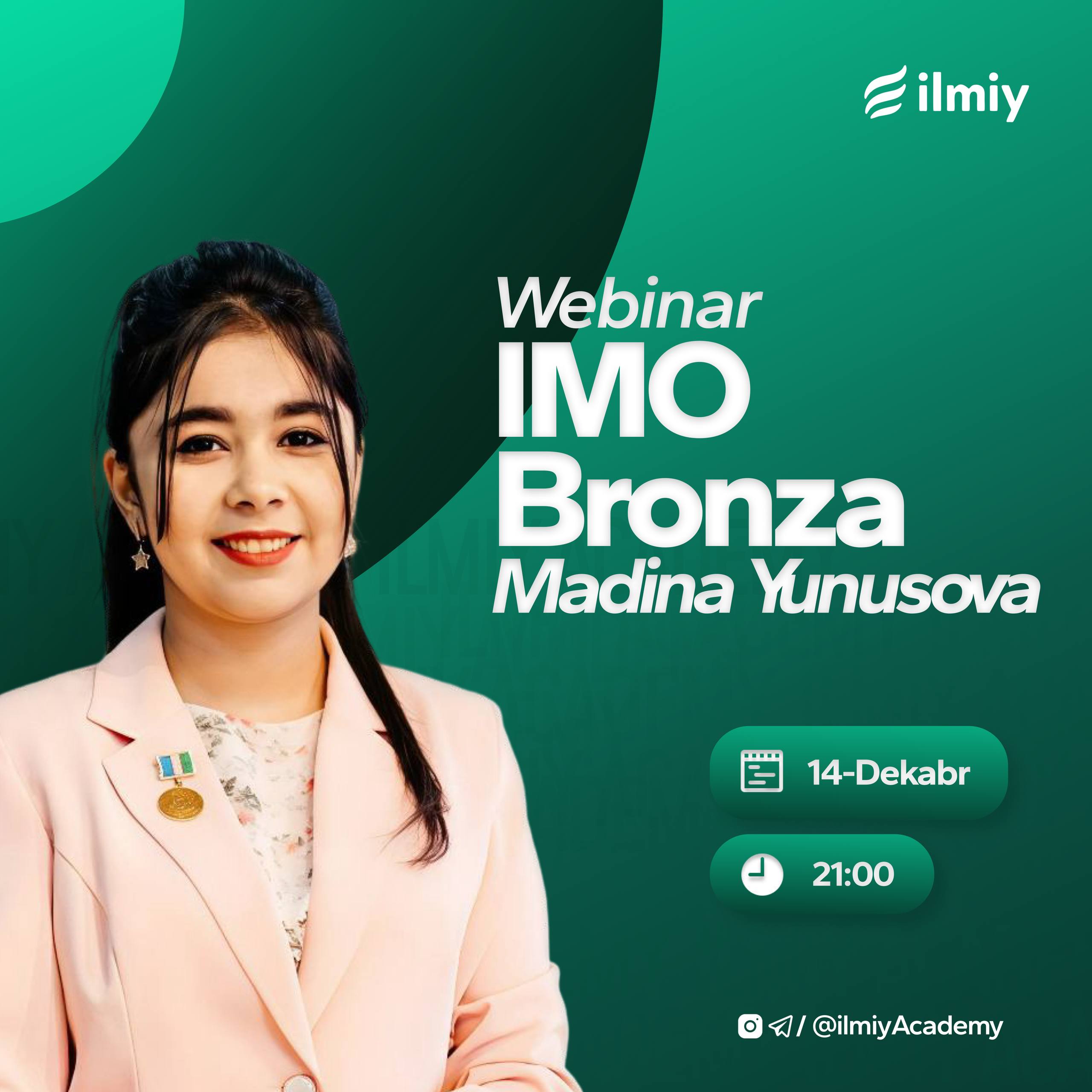 IMO bronza sovrindori Madina Suyunova va IEO bronza sovrindori Humoyun Ibrohimov