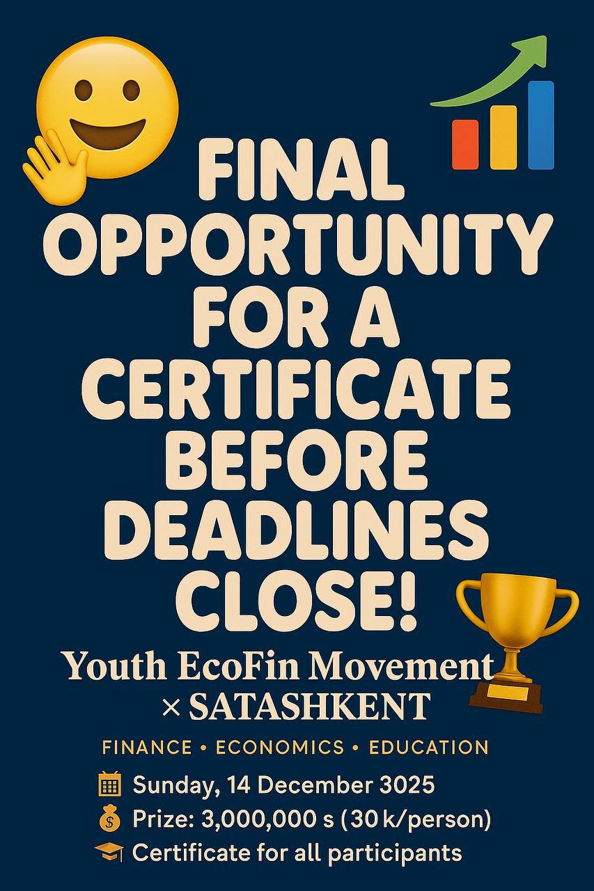 Youth EcoFin Movement × SATASHKENT - FINANCE QUIZ TOURNAMENT