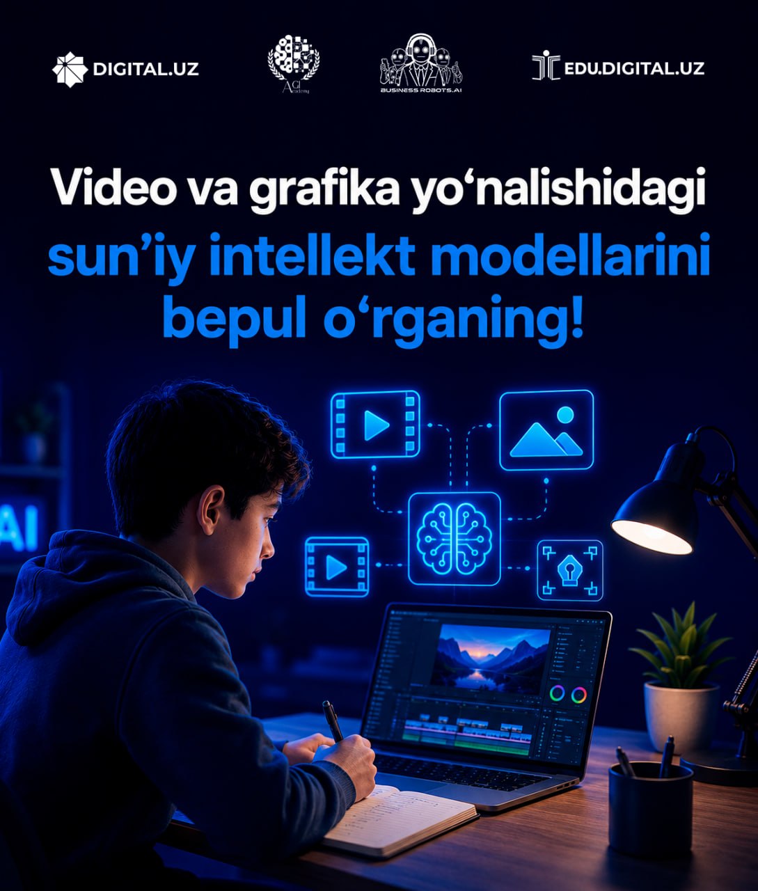 Video va grafika yo‘nalishidagi sun’iy intellekt modellarini bepul o‘rganing!