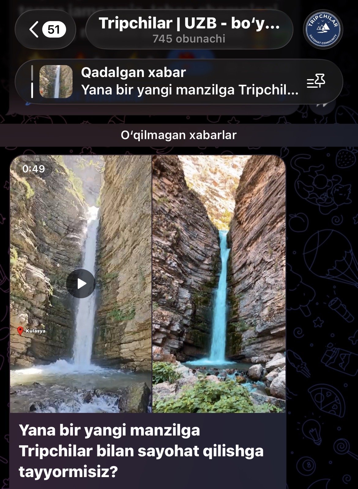 📍Qulasoy sharsharasi 😻