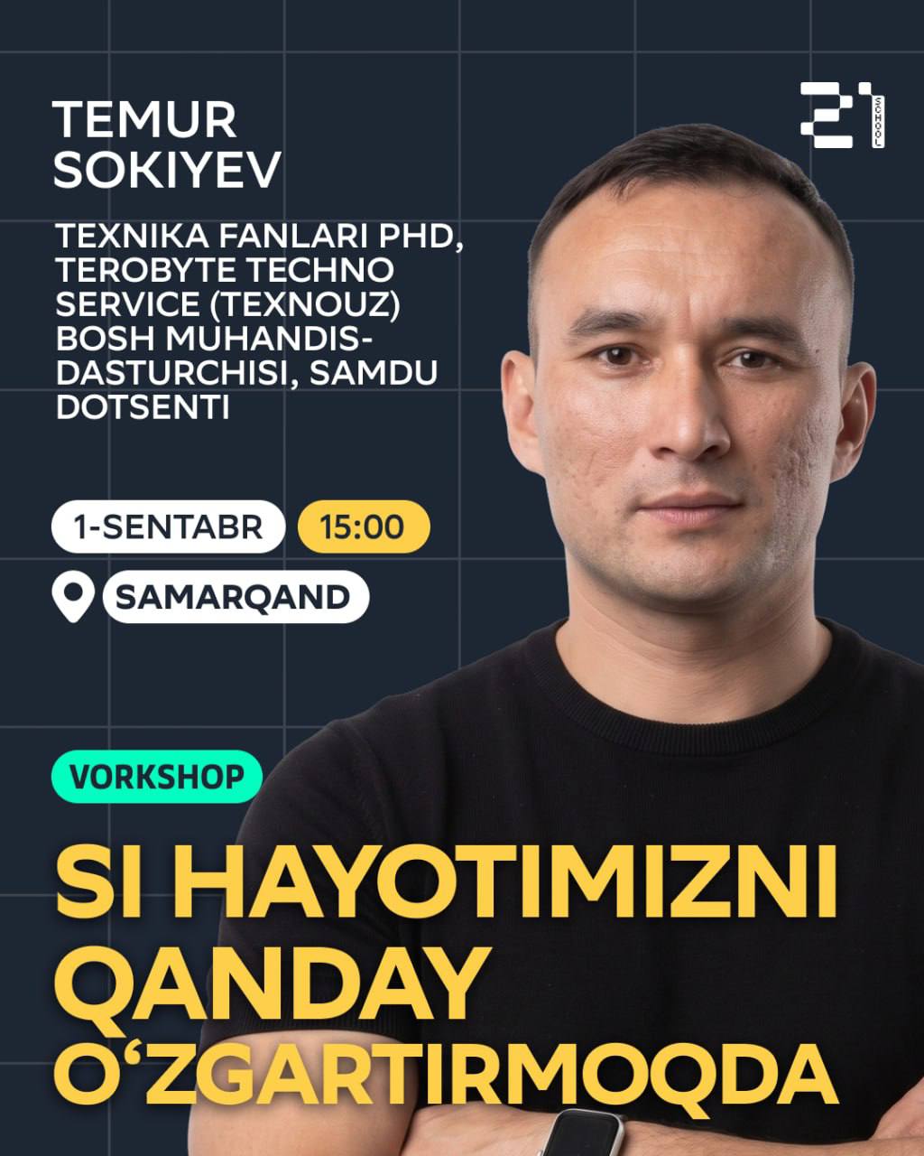 Samarqandda AI bo‘yicha vorkshop: Sun’iy intellektdan bugun qanday foydalanish mumkin?