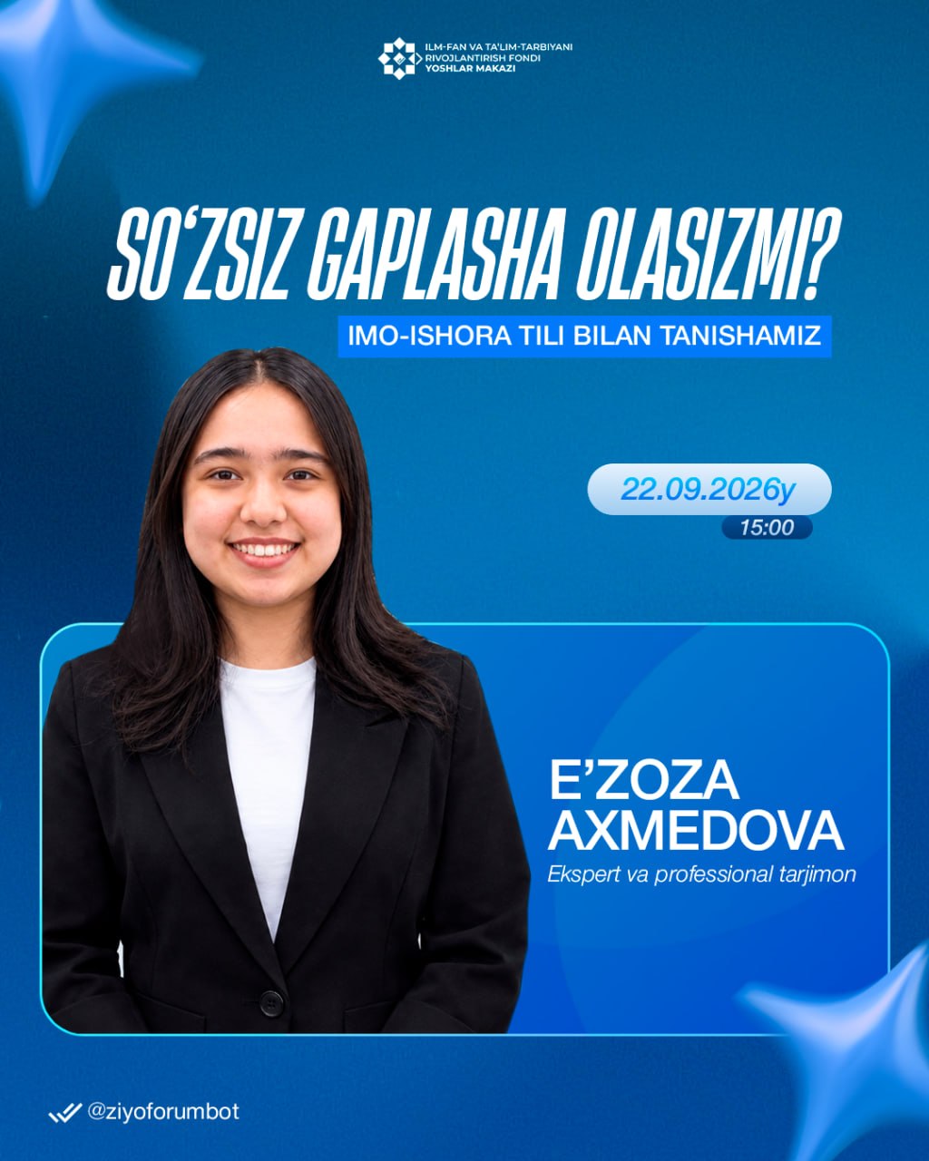 🤟 So‘zsiz gaplasha olasizmi? - Imo-ishora tili bo‘yicha ochiq dars!