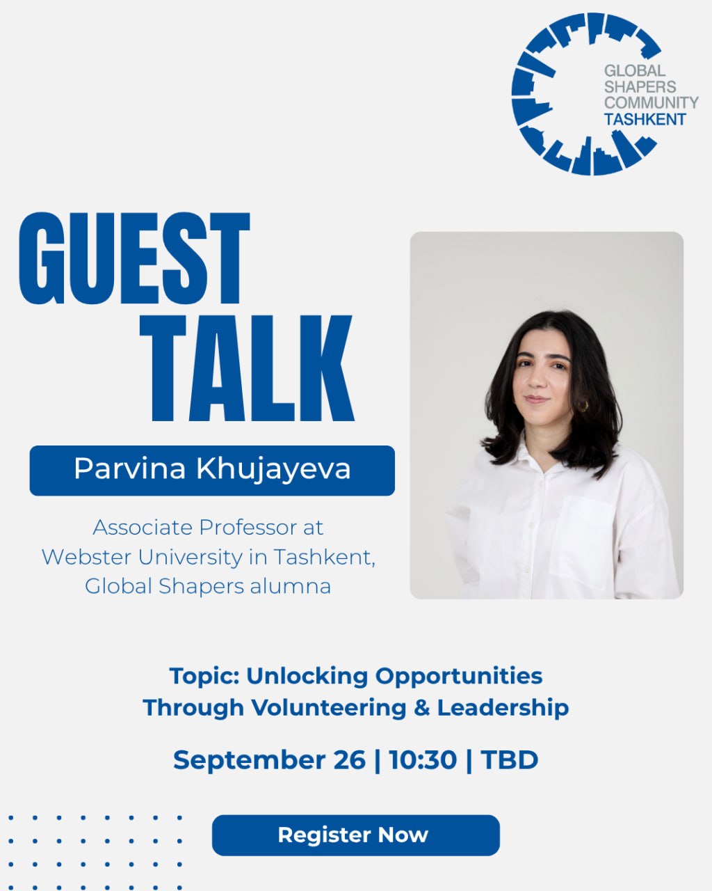 Guest Lecture: Unlocking Opportunities Through Volunteering & Leadership