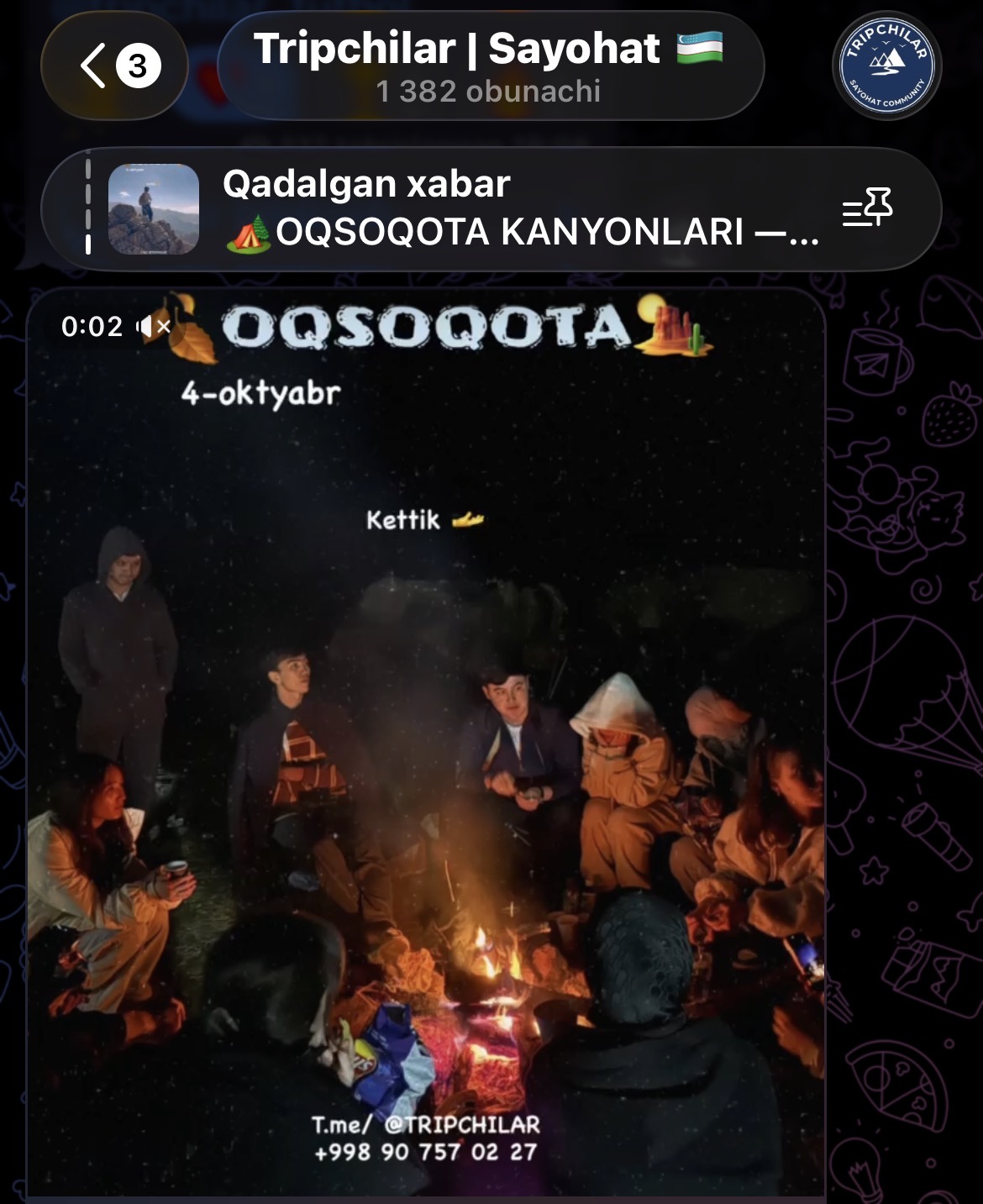 🌙YULDUZLAR OSTIDA  — OQSOQOTA KANYONLARI 🏕